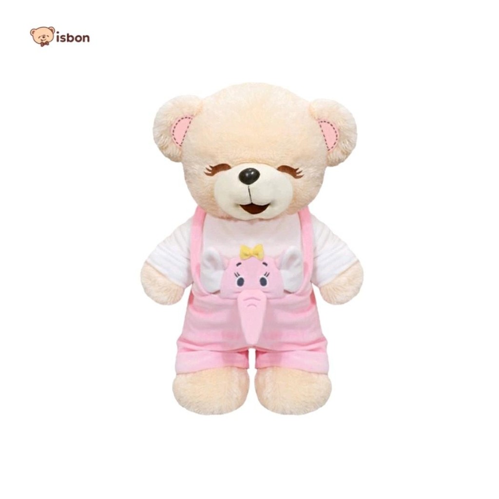 Bonita (Elephant Overall) | Boneka beruang Teddy baju Elephant gajah pink | Boneka Bergaransi Seumur