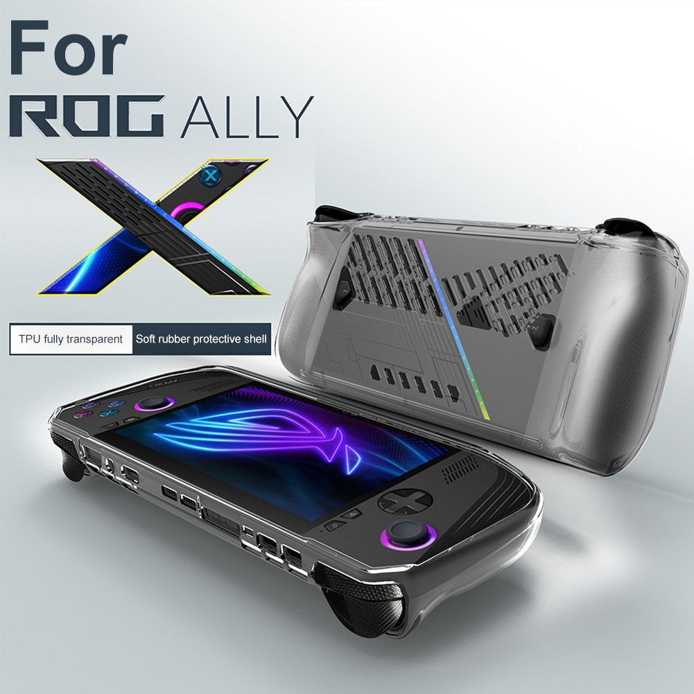 For Asus Rog Ally X Clear Case TPU Cooling Protective Cover Anti-drop Case Customized Game Console T