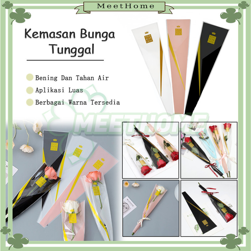 

[50 Lembar] Wrapping Plastik Untuk Mini Buket Mawar Rose/Plastik Bunga Mawar Lembar Wrapping/Single Rose Plastik Wrapping
