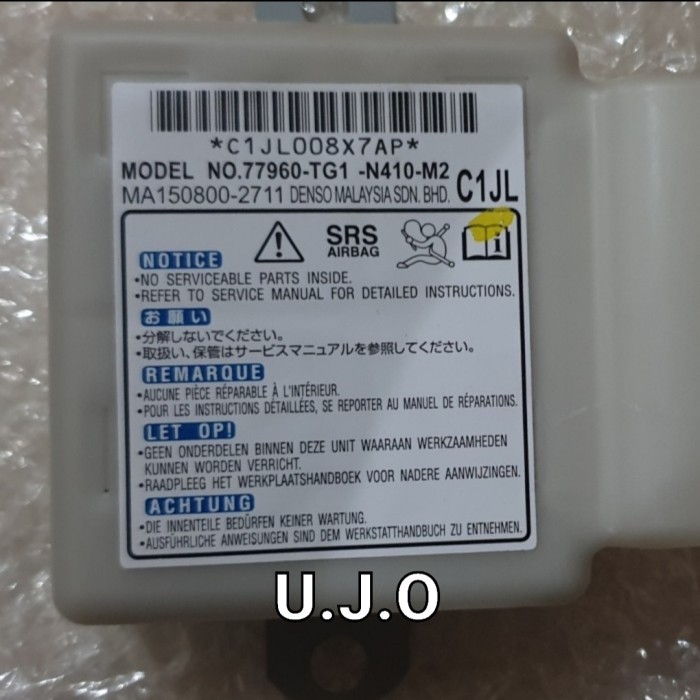 Module Airbag Modul Srs Honda Brio Jazz Rs Hrv Mobilio Original
