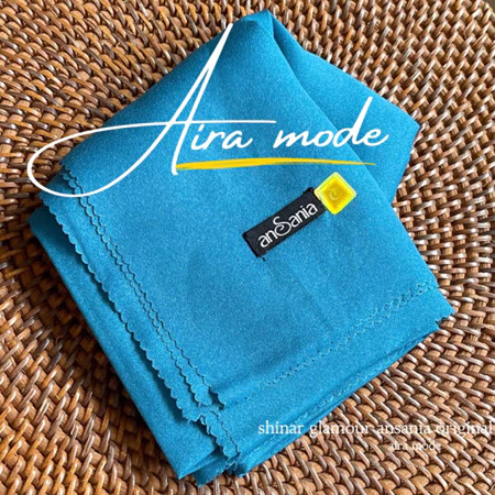 [𝗚𝗹𝗮𝗺𝗼𝗿𝗮] Kerudung Kondangan Mewah Premium Anti Letoy - Biru Wardah
