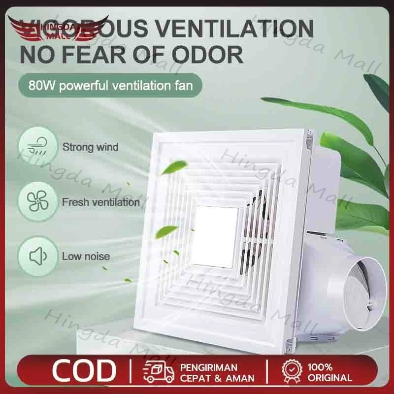 (Selang Gratis) Exhaust Fan Kipas Angin Hexos Fan / Exhaust Fan Plafon 28.5cm/24cm /20cmExhaust Fan 