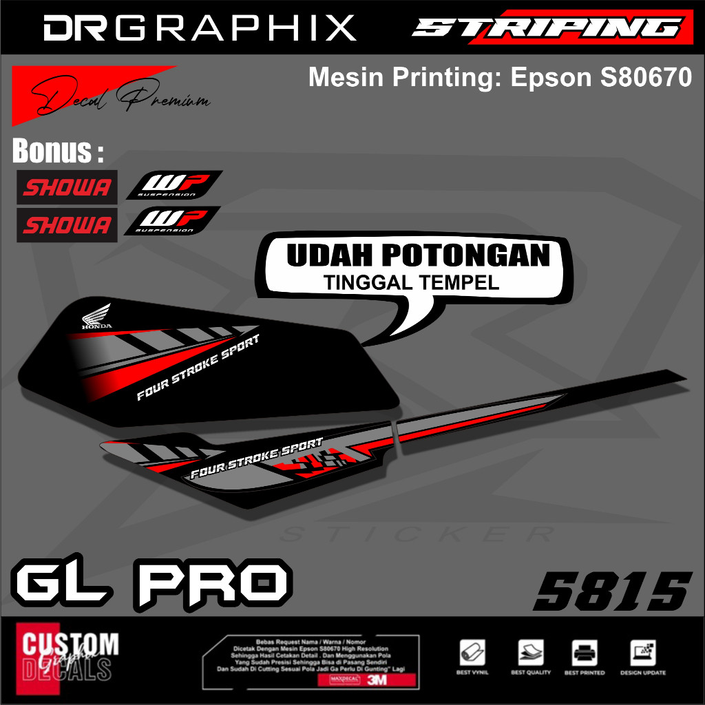 Termurah  Striping Gl Pro Max/Striping Gl Variasi/Striping Gl - Biru Tua, Glossy