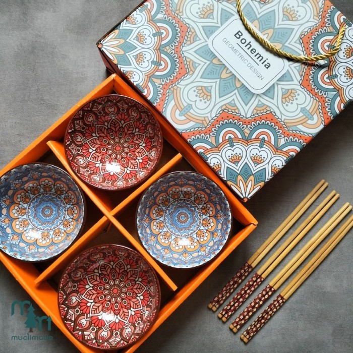 

PAKET HADIAH KADO PARCEL MADU HUTAN TERNAK IMLEK CNY CHINESE GIFT SET - 4BOWL ORANYE