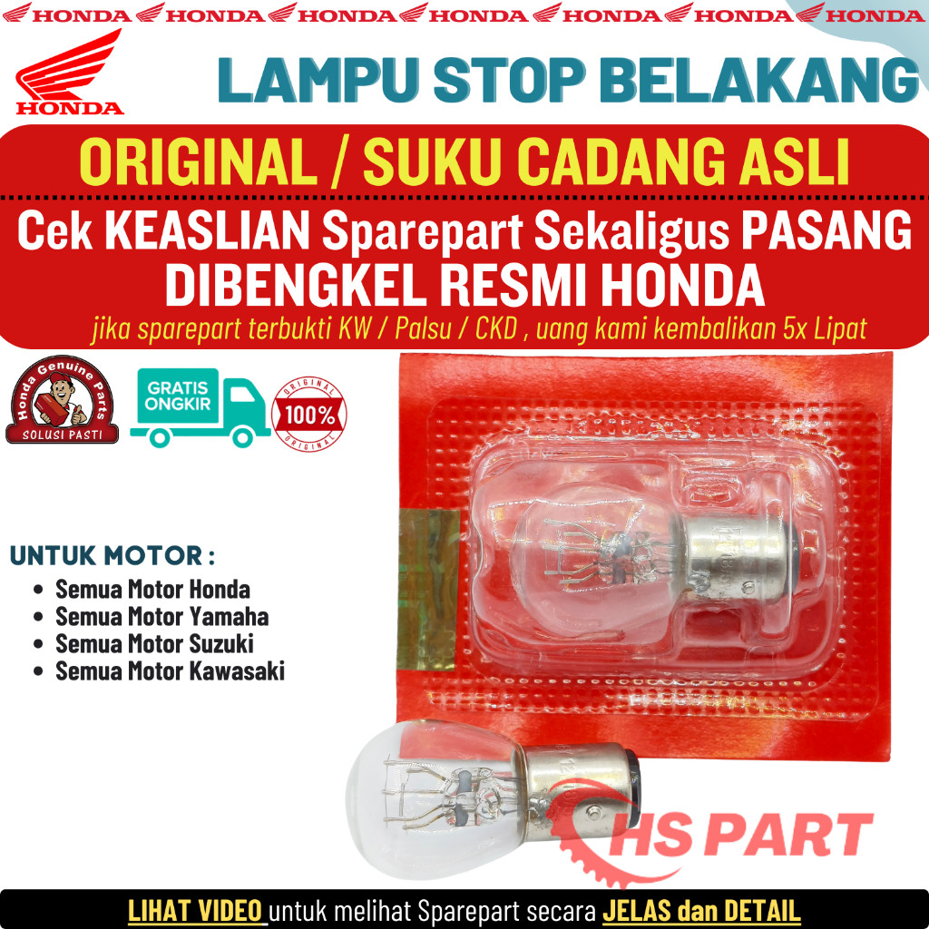 Bohlam Lampu Stop Belakang Beat Scoopy Spacy Karbu Karbu Fi Esp New Beat Street Beat POP Vario 110 1