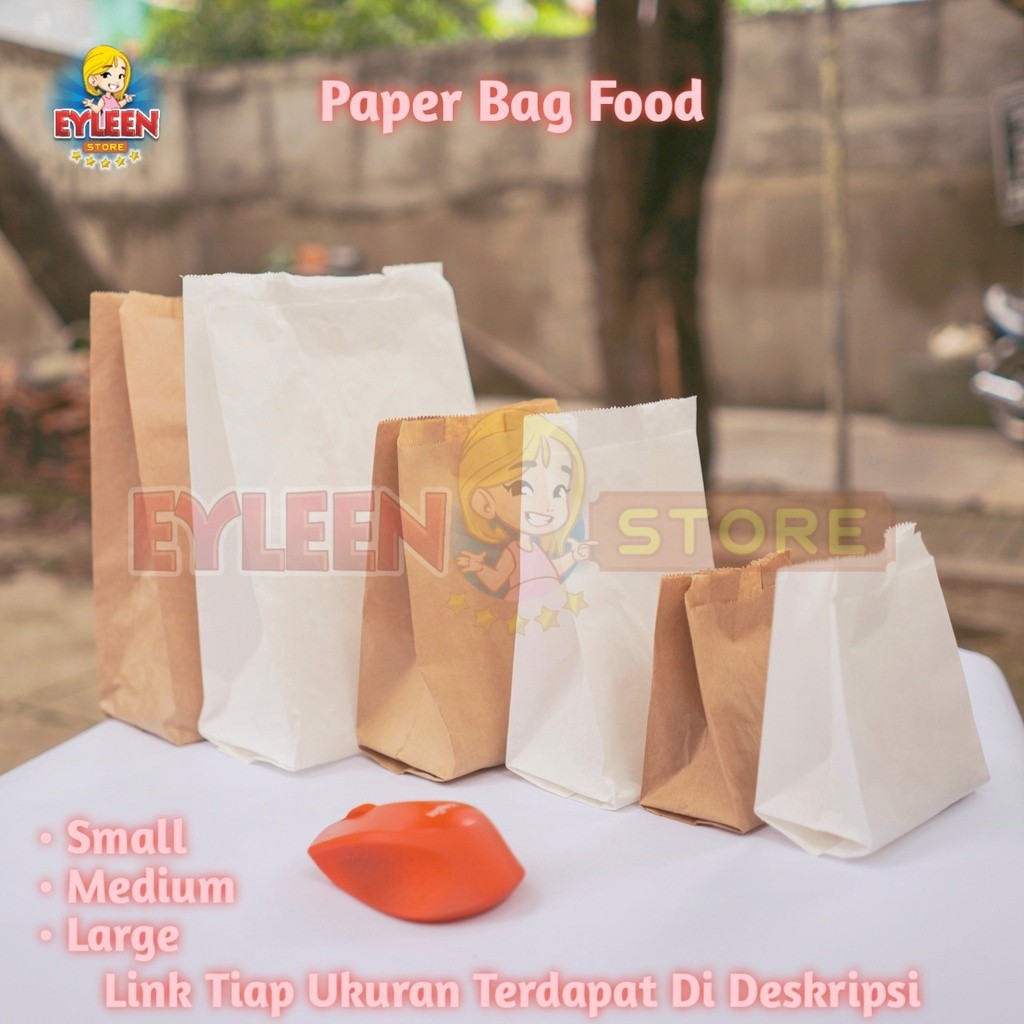 

Paper Bag Medium / Kantong Kertas M | Kantong Roti / Snack