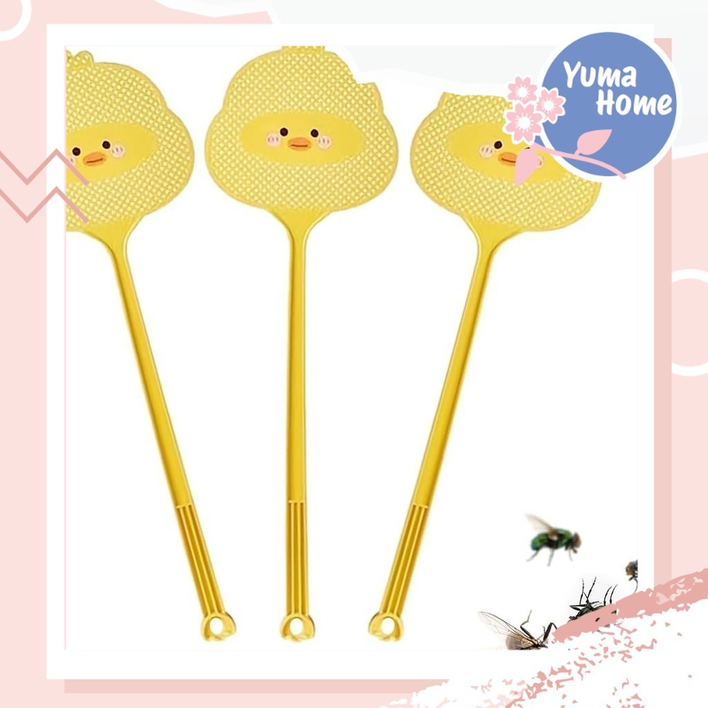 Yuma Raket Nyamuk Motif Bebek Lucu / Raket Pemukul Lalat Panjang Tebal Bahan Plastik / Tepokan Lalat