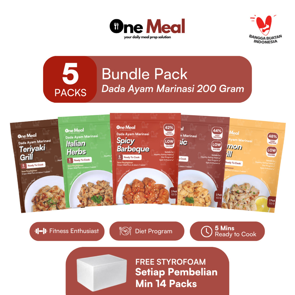 

Dada Ayam Fillet Lauk Marinasi | 5 Packs 200 Gram Mix Variant-Tinggi Protein Rendah Kalori ONE MEAL