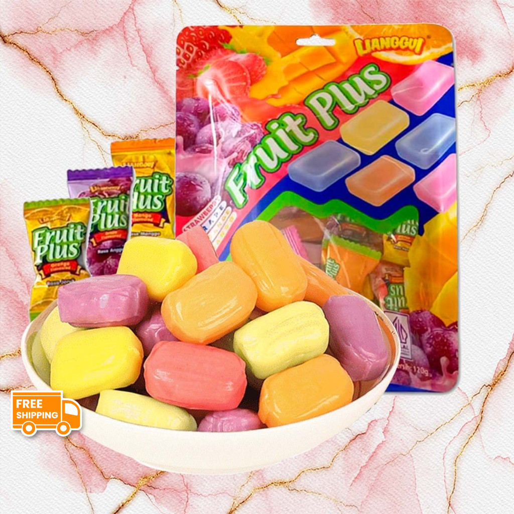 

[Permen buah jelly kupas] LIANGGUI Mango Flavoured Candy Orange and Strawberry Fudge Permen Lunak Rasa Permen Buah Mangga/Mango Fruit Candy Candy Carno Fudge Jelly Aneka Rasa Buah Anggur Mangga Jeruk Strawberry Apel 108g