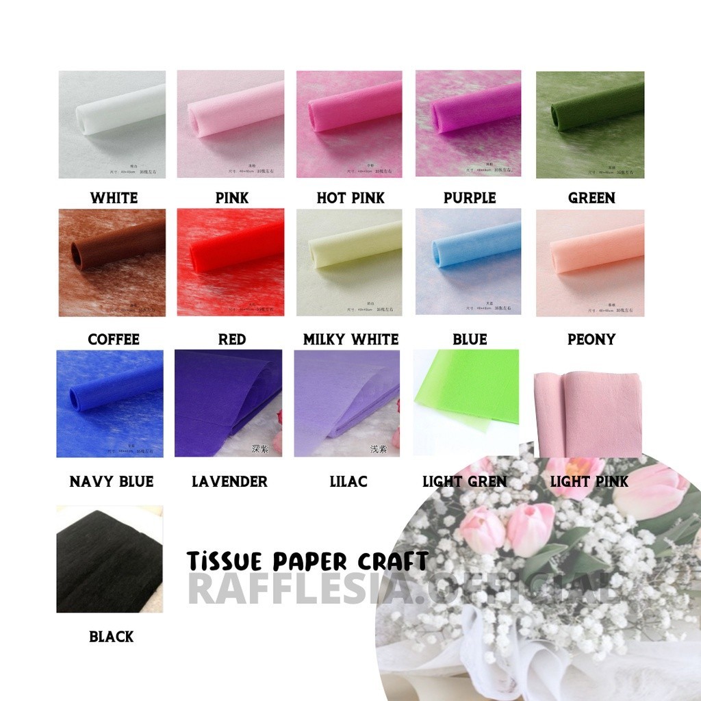 

[10 LEMBAR] FLOWER WRAPPING PREMIUM TISSUE NONWOVEN NON WOVEN PAPER KERTAS BUKET TEBAL PEMBUNGKUS BUNGA