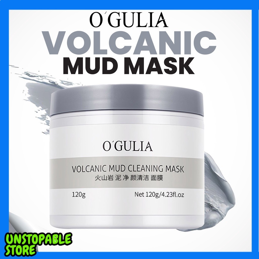 O GULIA Volcanic Mud Facial Whitening Clay Mask Masker Ogulia Vulkanik Pemutih Wajah dan Membersihka