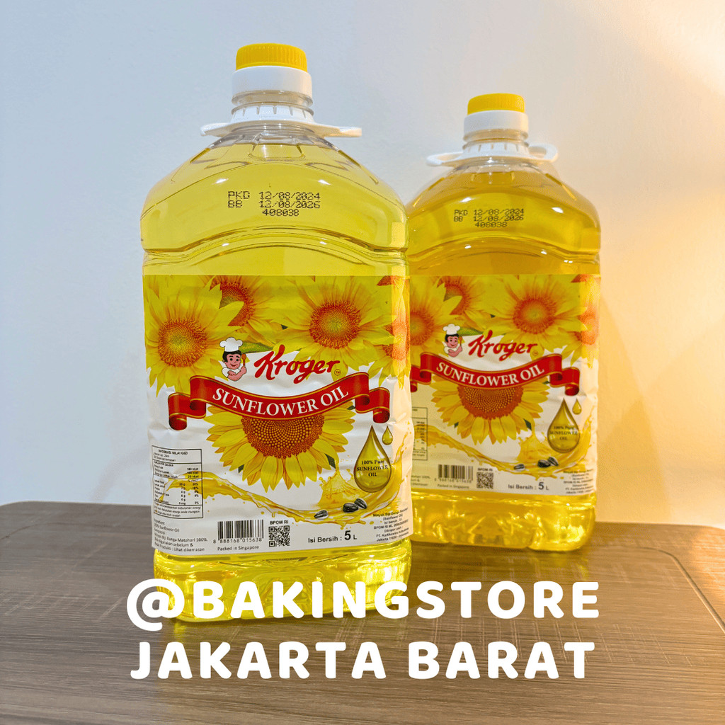 

Kroger Sunflower Oil 5 Liter | Minyak Biji Bunga Matahari 5L