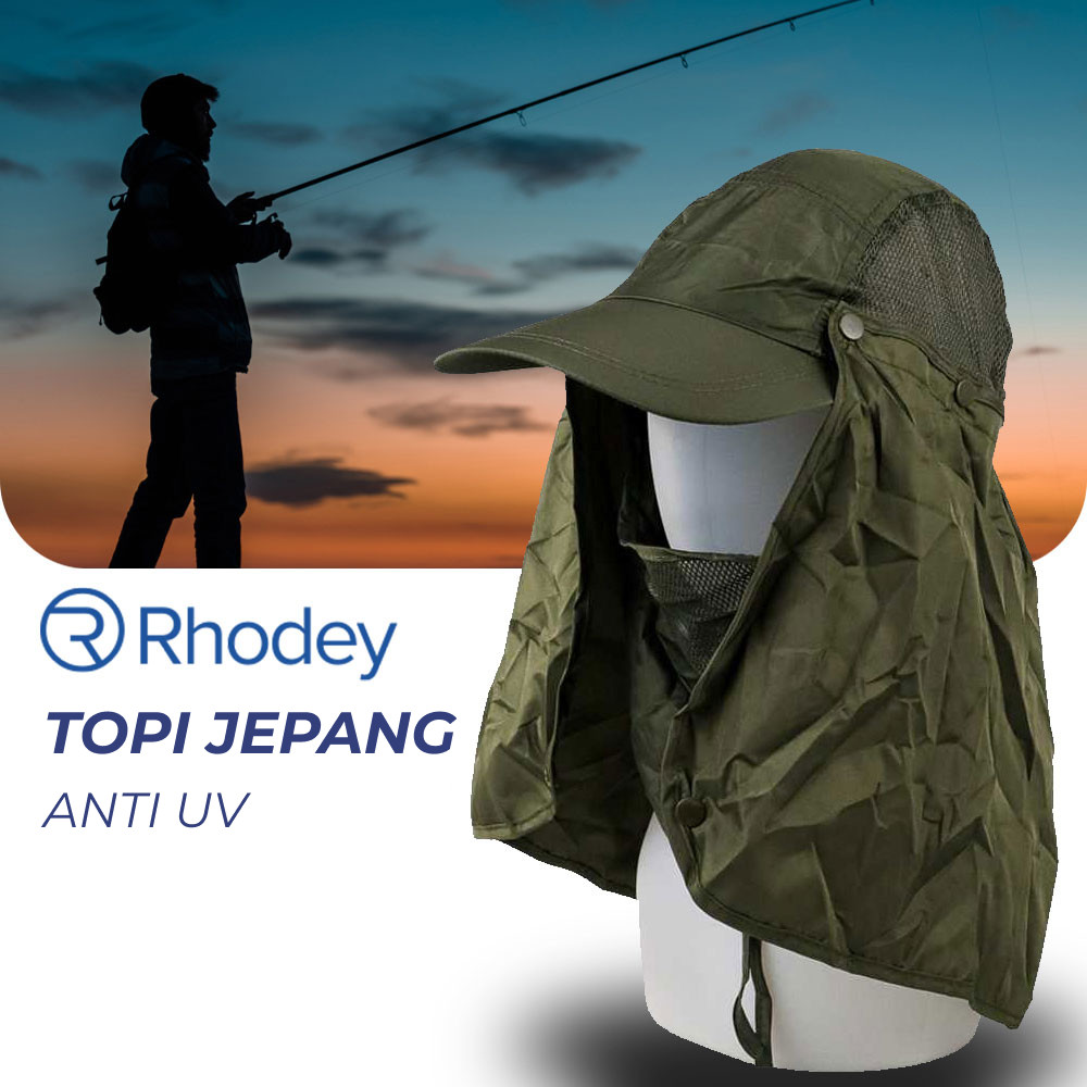 (100% ORIGINAL) Topi Mancing Topi Outdor Import Tentara Jepang Anti UV Panas Matahari