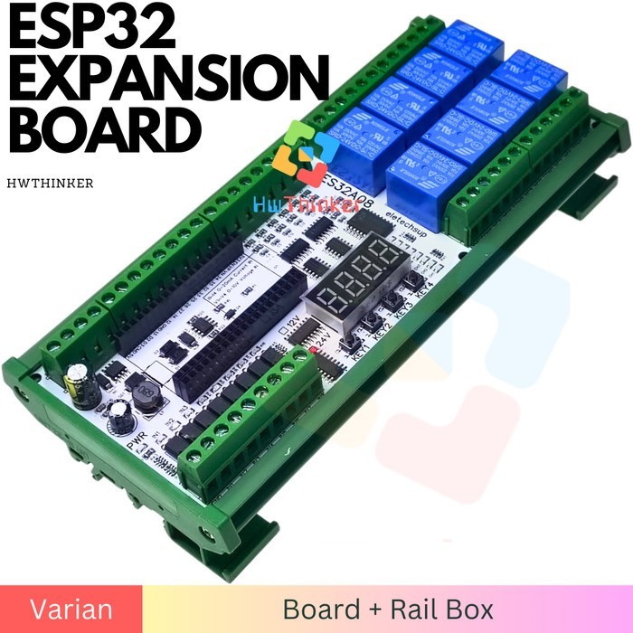 Modul 8 Channel 8ch Relay Shield PLC Expansion Ekspansi Input/Output Analog/Digital RS485 ES32A08 fo