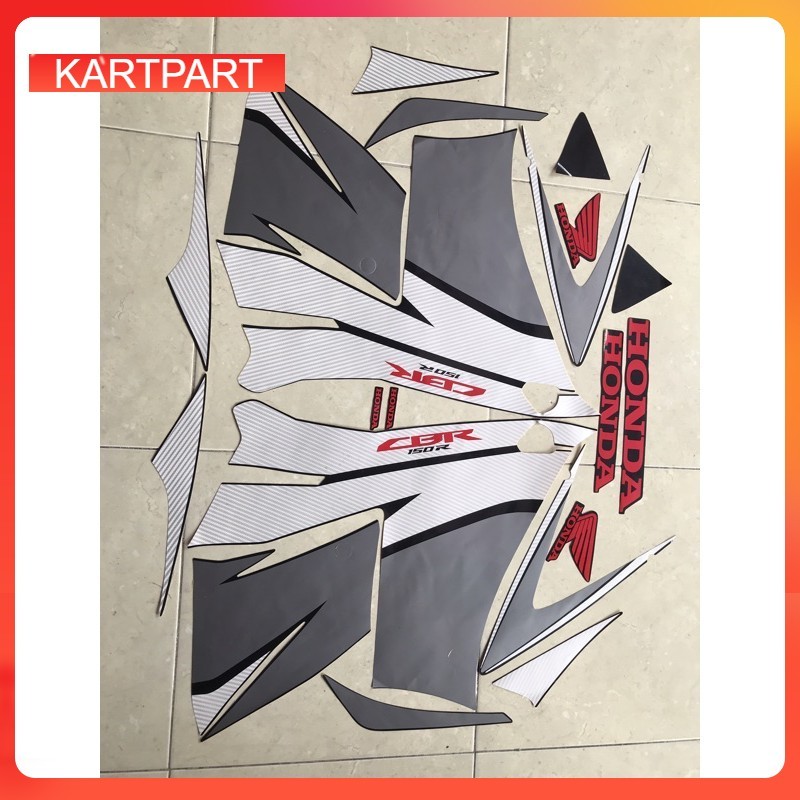 striping lis stiker body stiker motor cbr 150r 2015 hitam full