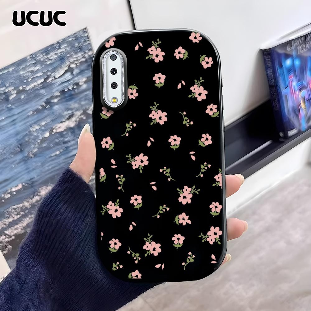 UCUC Compitable With Samsung A7 2018 A750 Soft Silicone Beautiful Floral Flower Pattern Untuk Phone 