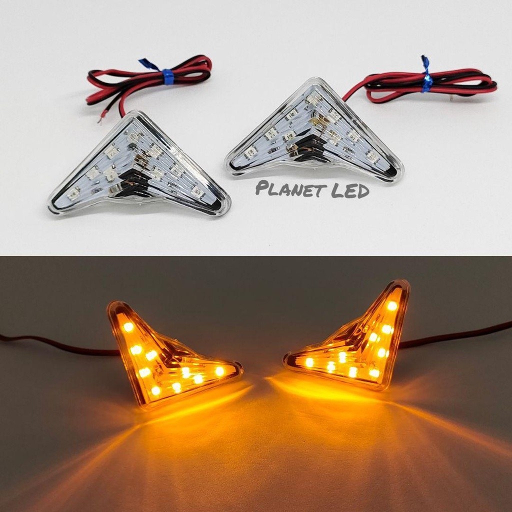 Sen tempel LED segitiga mini