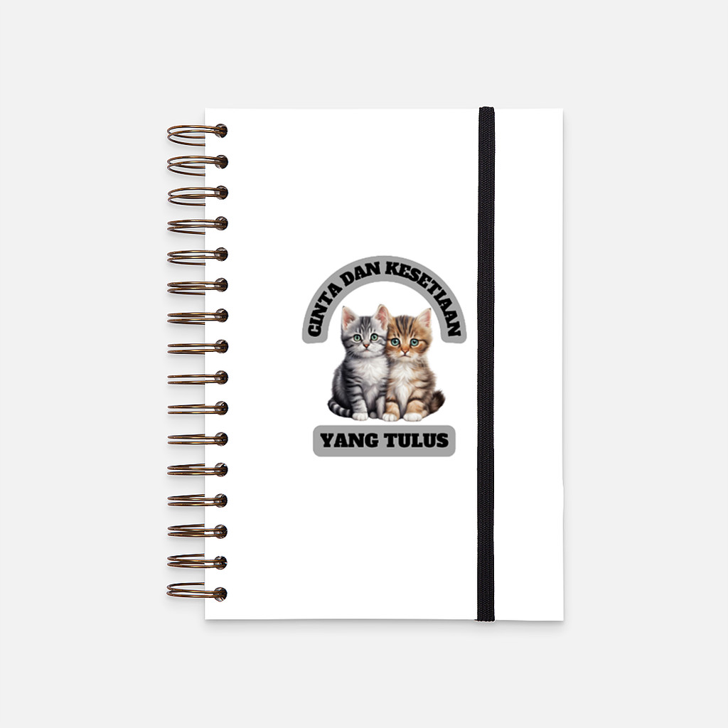 

Hard Cover Notebook Kucing Lucu yang Setia dan Cinta