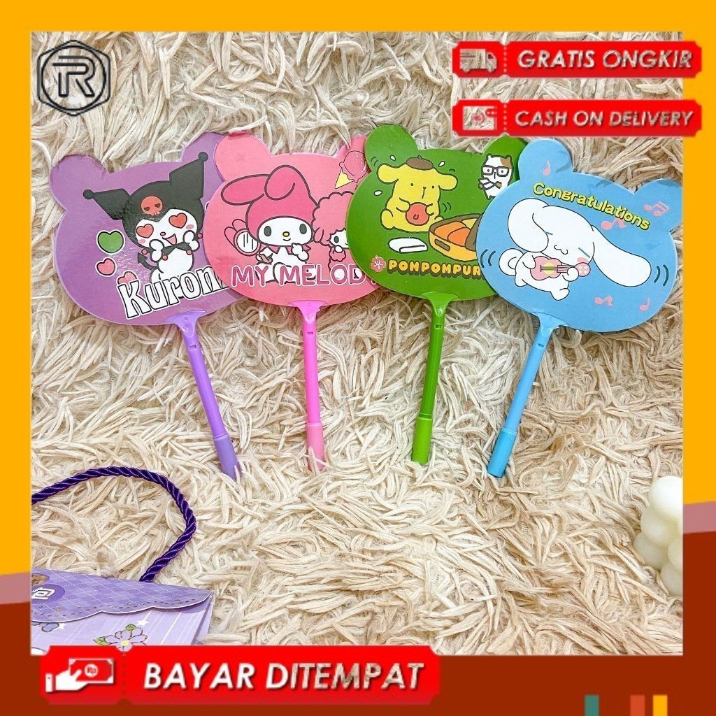 

Pulpen Gel Kipas Hello Kitty/Sanrio/ Mymelody, Cinnamoroll/ Kuromi/ Pompompurin PGK-1097