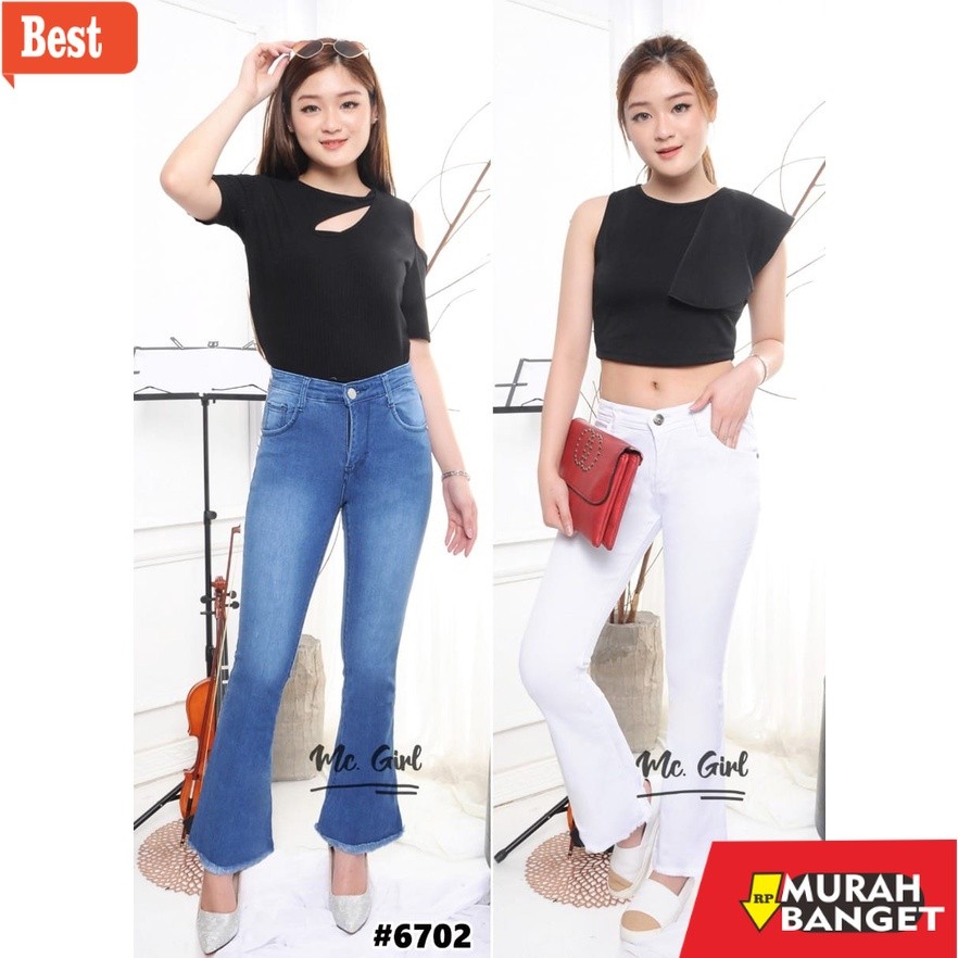 celana cutbray wanita terbaru ( Size 31 - 34 ) MC girl Celana Jeans Cutbray Rawis Jumbo / Celana Jea