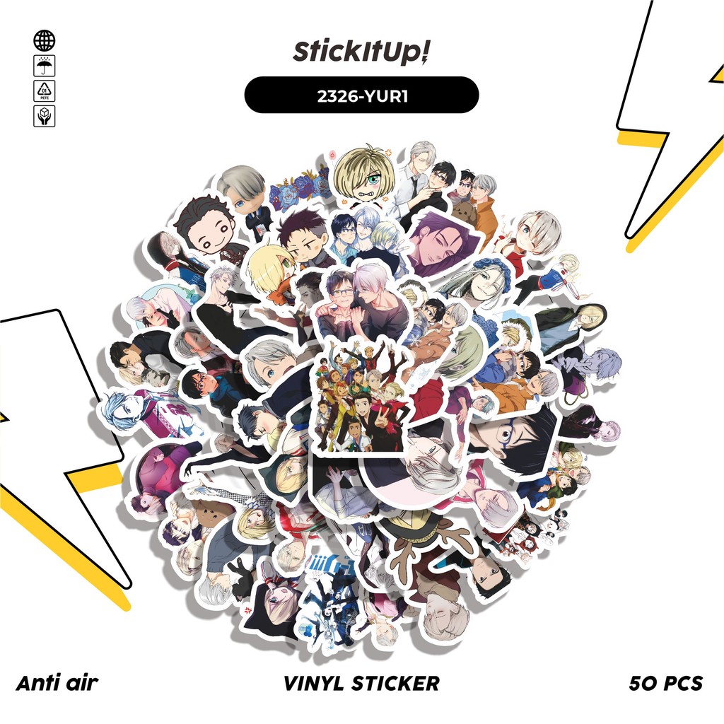 

COD✨ 50 Pcs Sticker Pack ANIME SERIES YURI ON ICE CHAR MIX 01 Lucu Aesthetic Vynil Waterproof untuk Freebies Sticker Buku Journal Casing HP Laptop