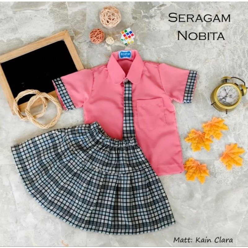 PL26Y 7.7 SALE Seragam Sekolah Korea Nobita Baju Anak Baju Sekolah PAUD Seragam TK Seragam Anak Seko