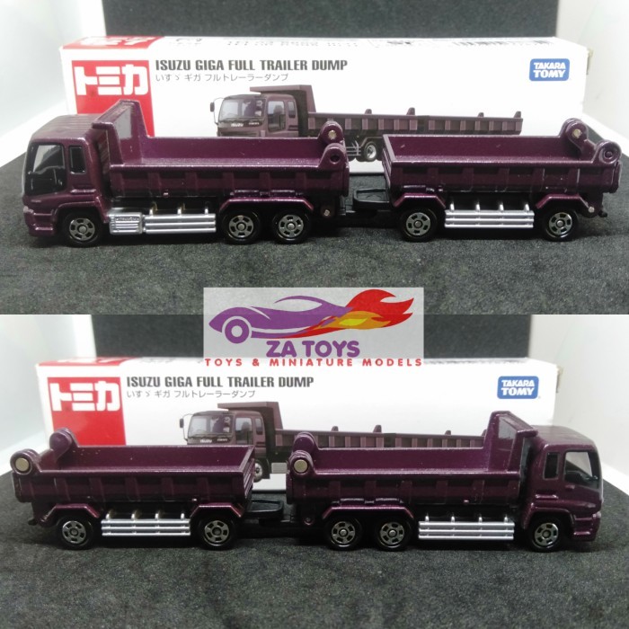 KMS99 Diecast Isuzu Giga Long Full Trailer Dump By Takara Tomy Tomica Long