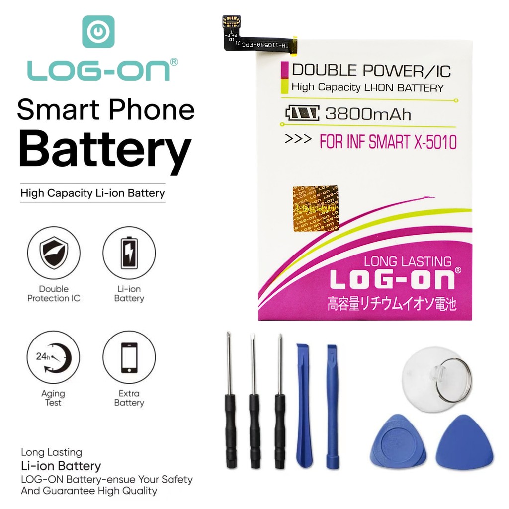 LOG ON BATERAI INFINIX SMART X5010 BATRE DOUBLE POWER DOUBLE IC BATTERY