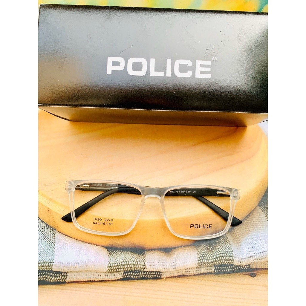 NEW FRAME KACAMATA POLICE 2278 FRAME BENING PUTIH KOTAK KACAMATA FASHION UNISEX