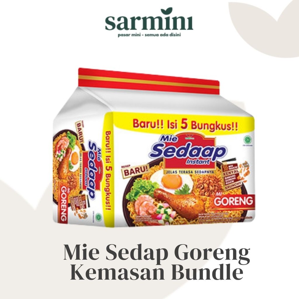 

Mie Sedaap Goreng Kemasan Bundle isi 5 pack