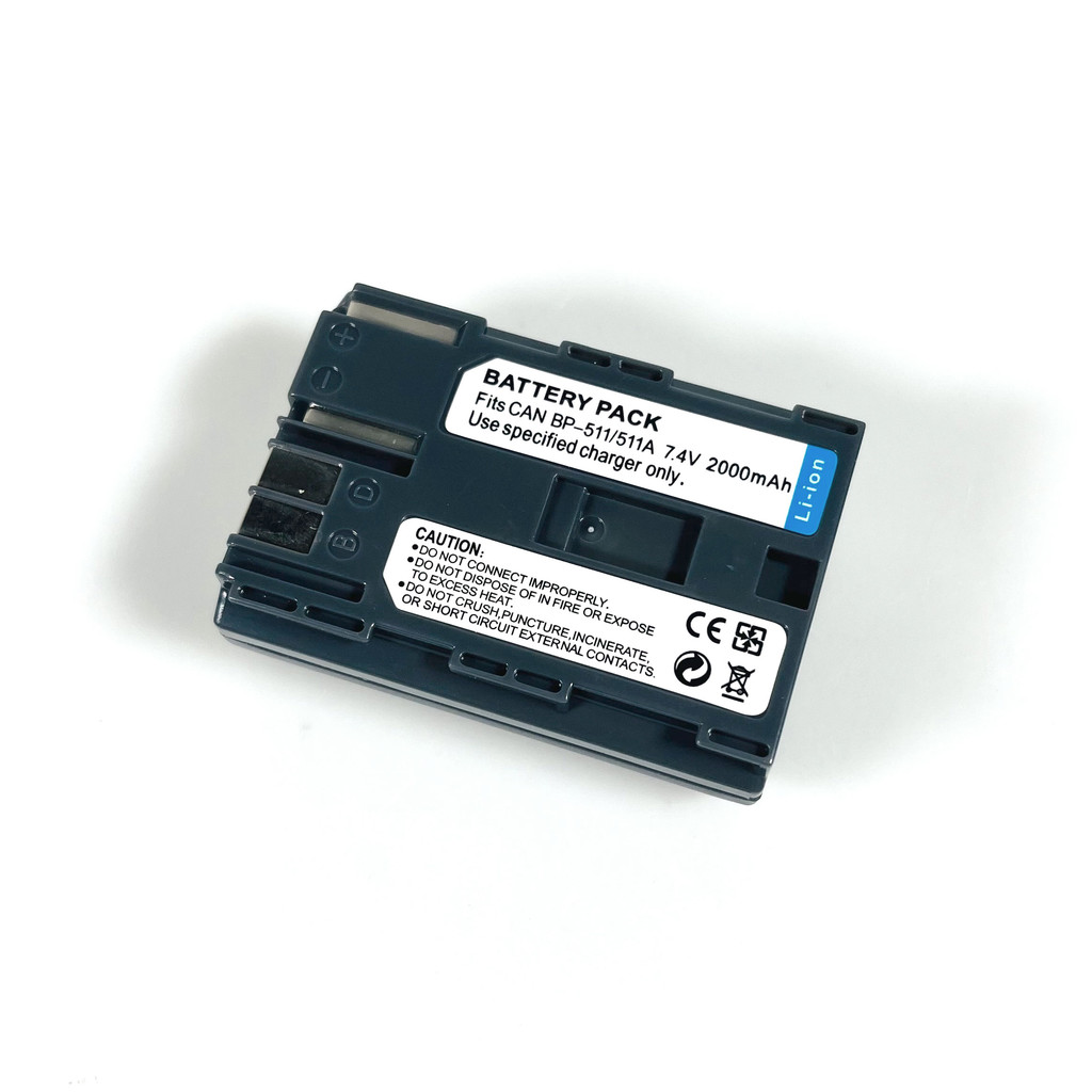 Battery for Canon BP-508 BP-511 BP-511A BP-512 BP-514 2000mAh