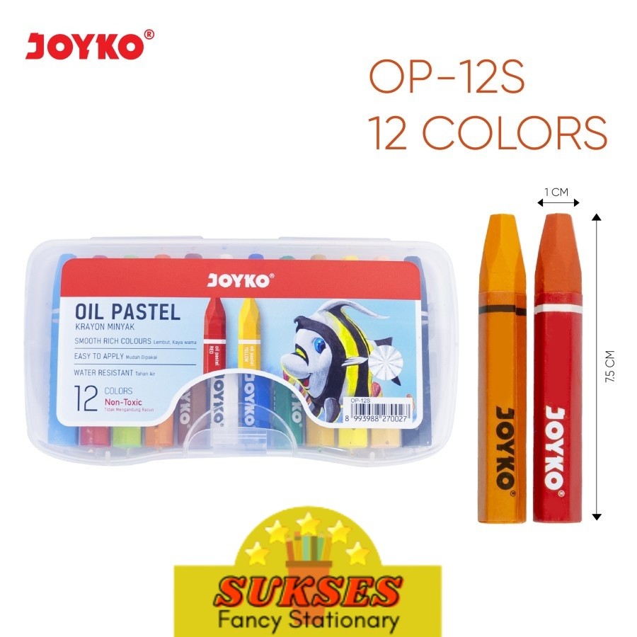

Crayon Krayon Minyak Oil Pastel Joyko Ki-P-12 (Pp-Case)