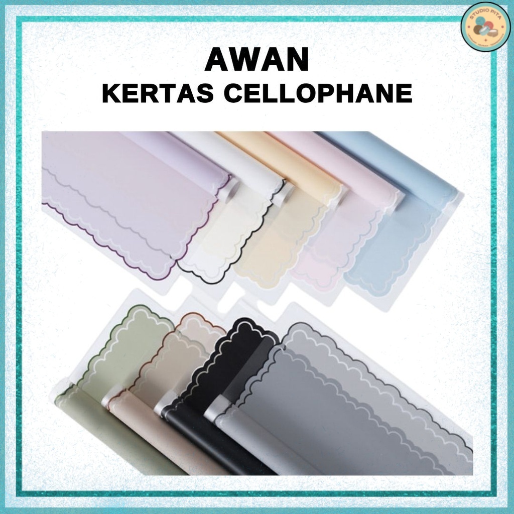 

(20 LEMBAR) Flower Wrapping AWAN Cellophane / Kertas Buket Bunga