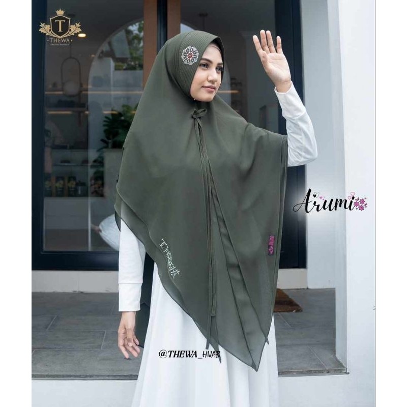 hijab ceruty babydoll // khimar arumi // jilbab dua layer // thewa hijab