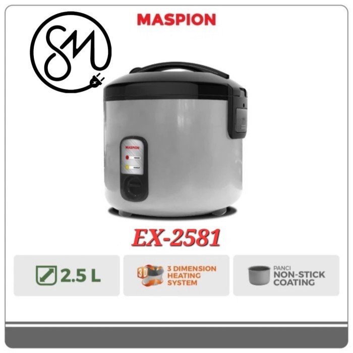 Magic com Maspion EX-2581 Stainless 2.5 Liter Rice cooker EX2581