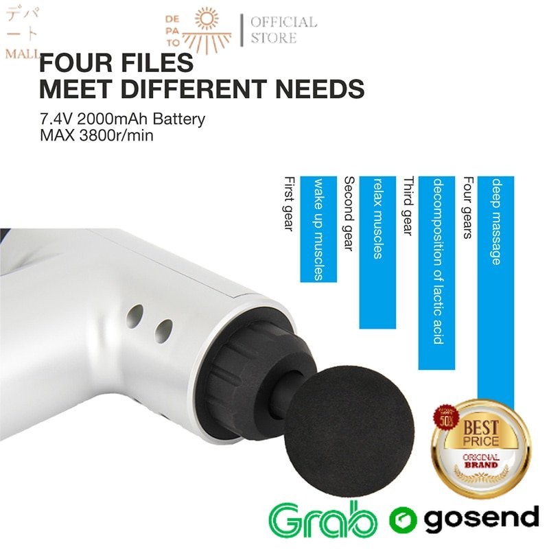 Alat Pijat Getar Elektrik Portable Wireless Muscle Fascial Massage Gun TA