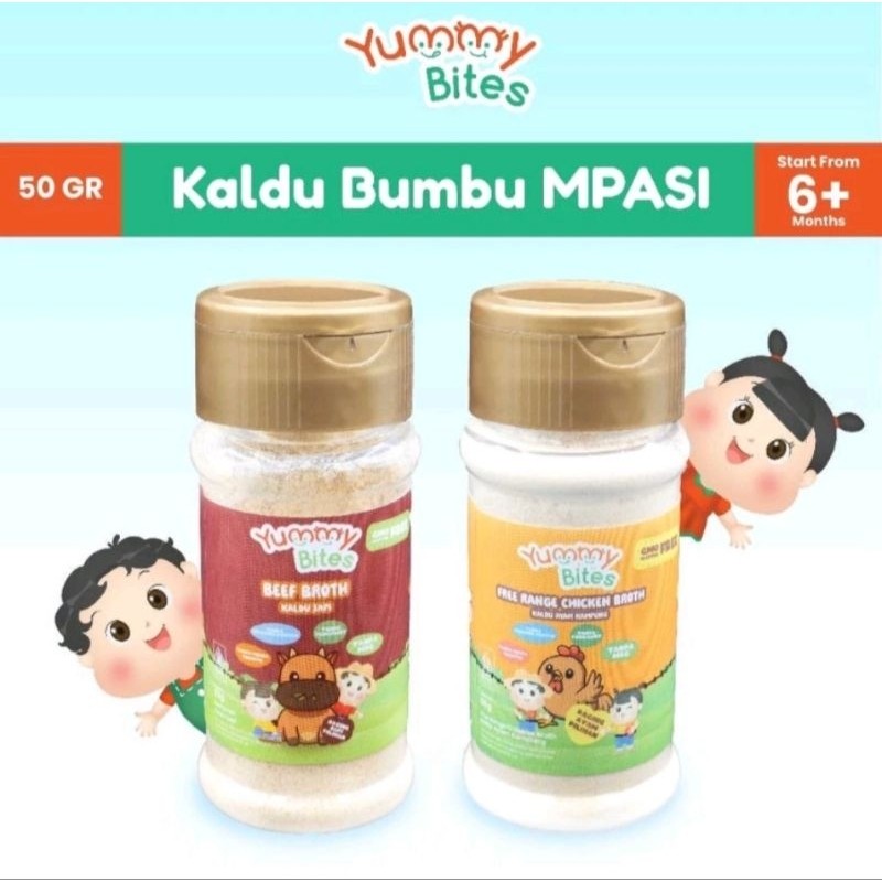 

Yummy Bites Kaldu Bumbu MPASI Bayi 50gr / Beef / Chicken Broth for Baby