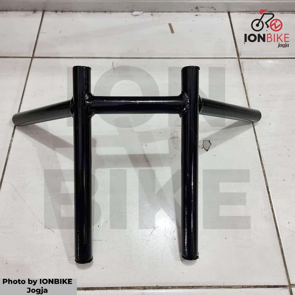Stang BMX Model H Drag Race 40 Cm Sepeda Anak Handlebar Handle Bar Besi Tebal Bike Stir Jepit Japit 