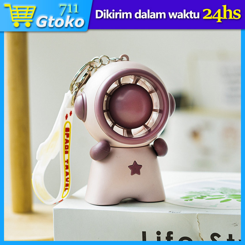 

Kipas Angin Saku Mini Portable USB Charger Gantungan Kunci Keychain Bentuk Astronot