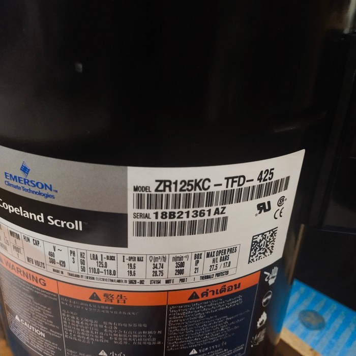 Kompresor Copeland ZR125KC-TFD-425 tandem R22(10pk)