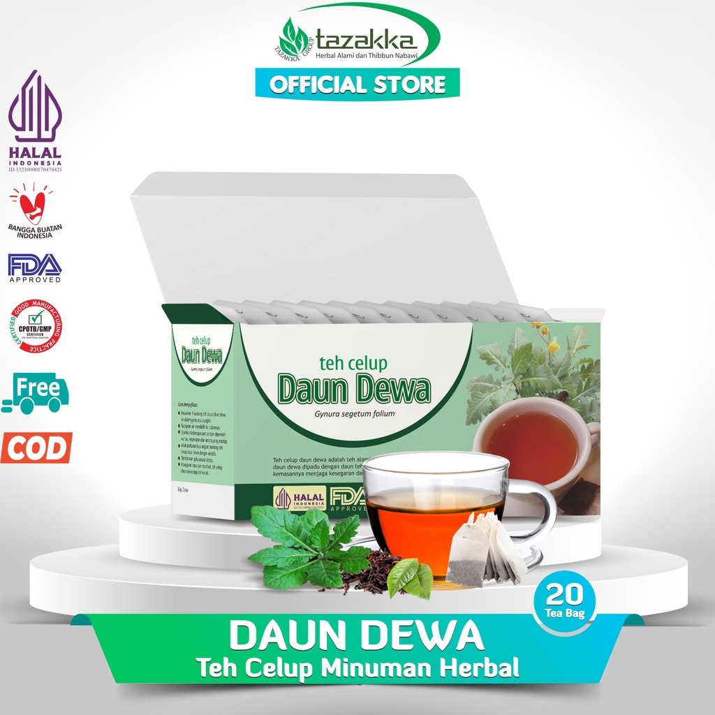 

Tazakka Teh Daun Dewa Kering Isi 20 Kantung Celup Tea Bag Minuman Kesehatan Herbal Pelancar Darah Obat Stroke Ringan Paling Ampuh Menurunkan Tekanan Darah Mengatasi Kolesterol Tinggi Mencegah Penyakit Jantung