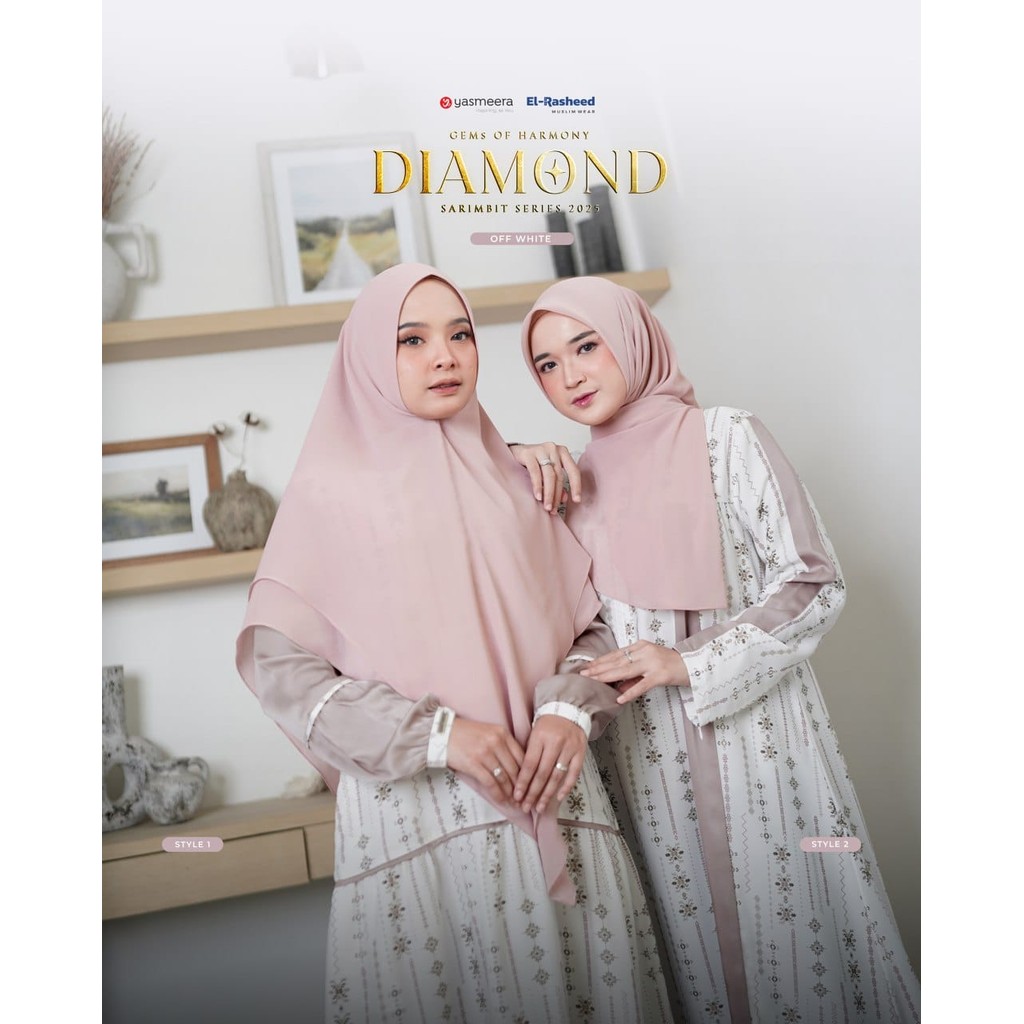 Baju Lebaran Terbaru Sarimbit Diamond Gamis Ibu Style 2 by Yasmeera
