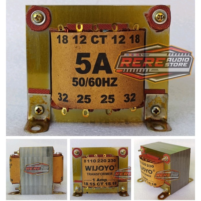 Trafo WIJOYO Murni 5A BESAR CT 32V / Travo 5 Amper BIG CT 32 Volt Tembaga Murni