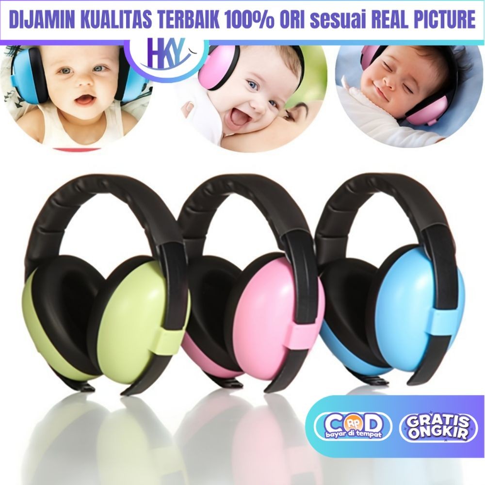 Earmuff Penutup Telinga Anak Bayi Dewasa Pompurin Anti Bising Tekanan Udara Untuk Tidur Pesawat