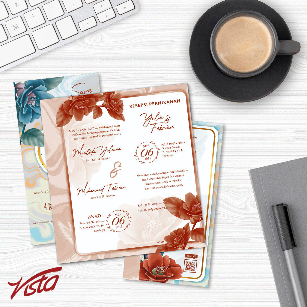 Blangko HC 187  Wedding Invitation