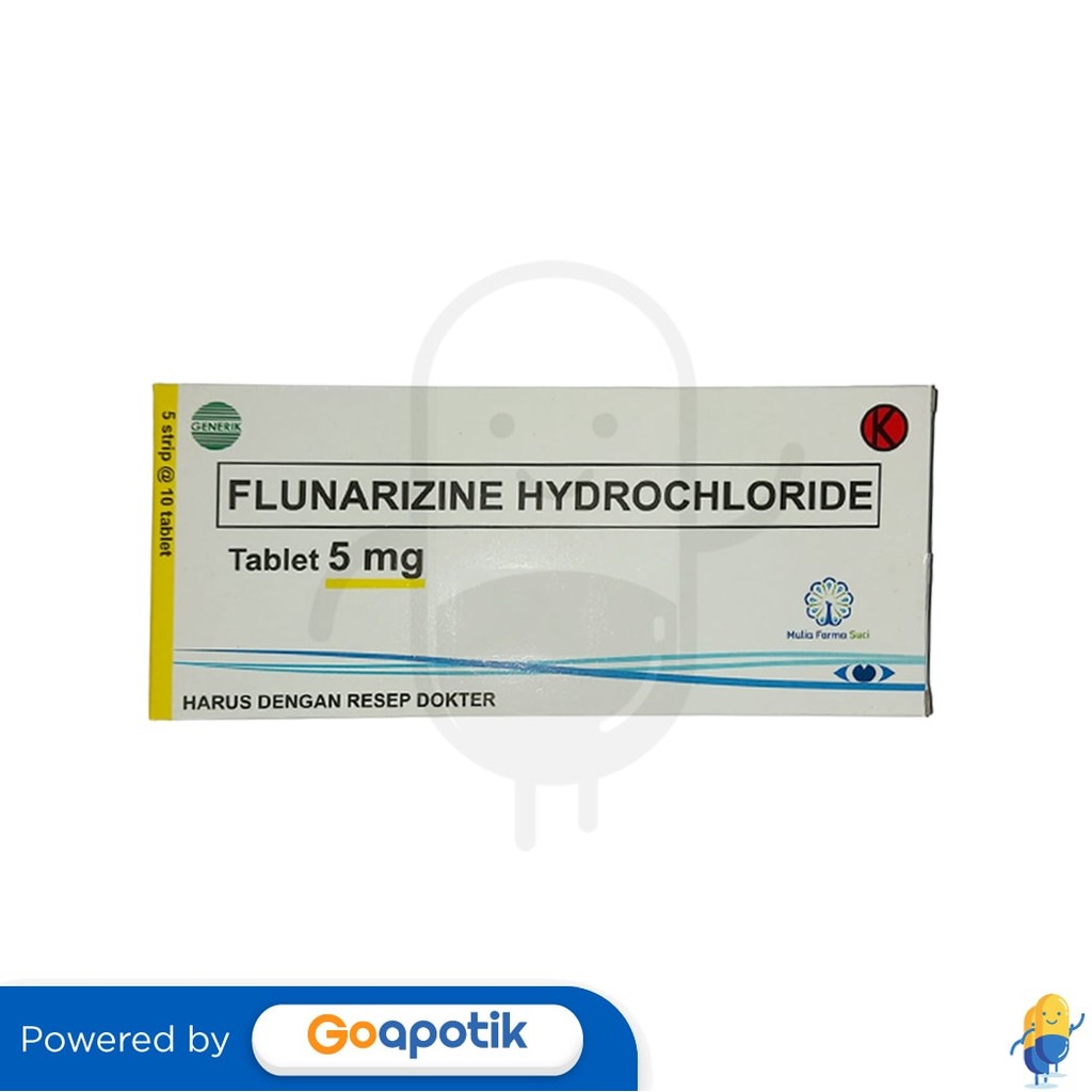 Flunarizine Hcl Mulia 5 Mg Box 50 Tablet