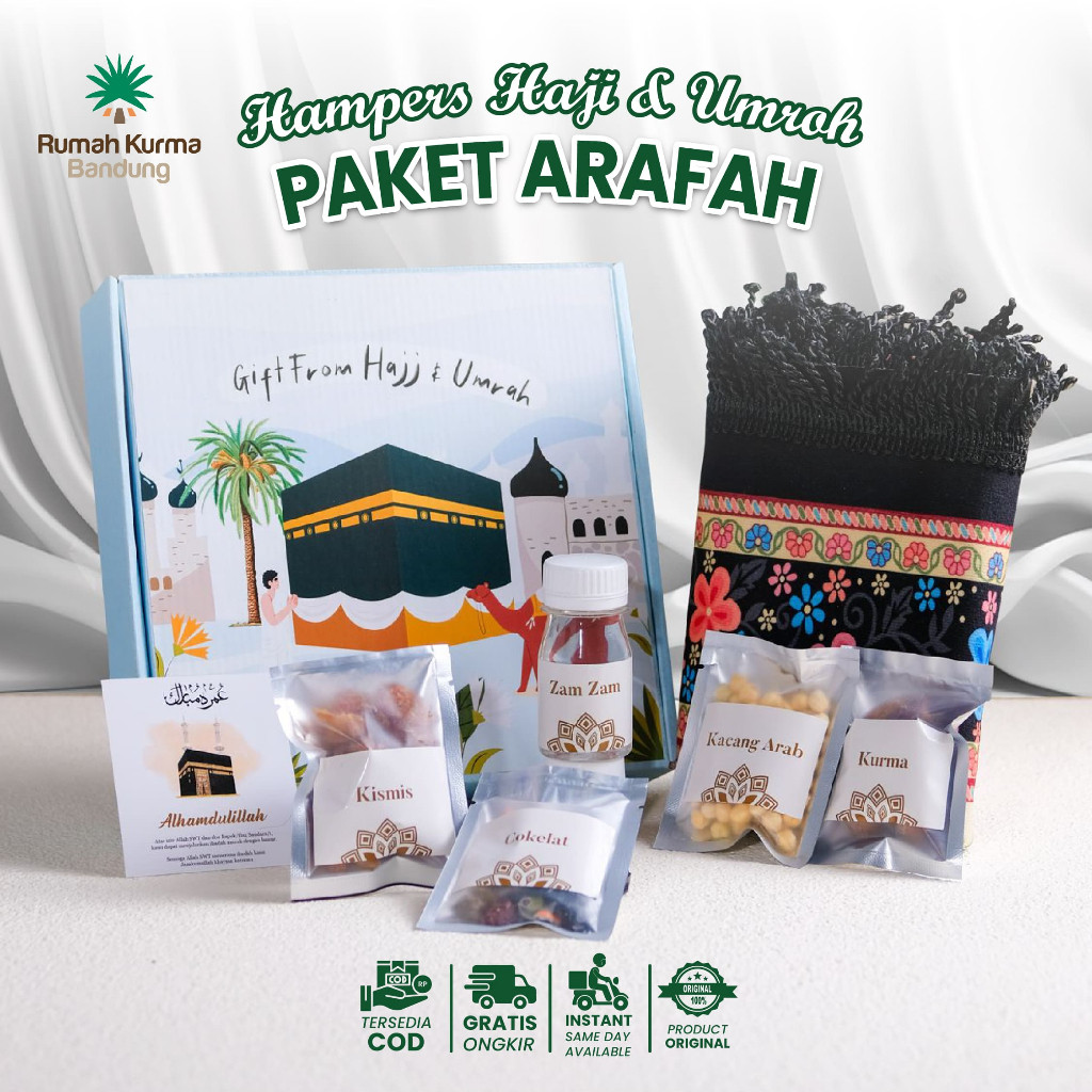 

Paket Arafah Box Ekslusif Hampers Sajadah Oleh Oleh Haji Umroh