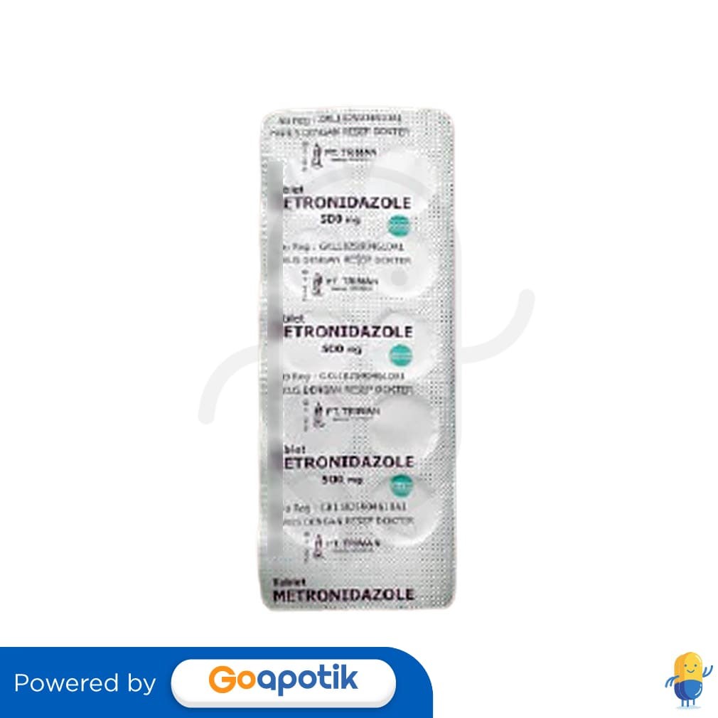 Metronidazole Triman 500 Mg Strip 10 Tablet