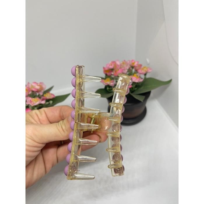 TERLARIS Jepit Rambut Besar Pearl / Jepit Rambut Anak & Dewasa - Maroon