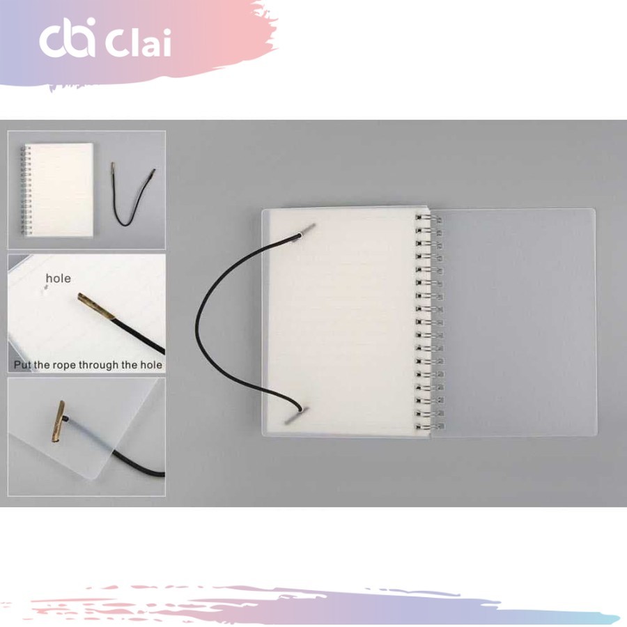 

CLAI Buku Tulis Catatan Pocket Binder Notebook Agenda Planer Polos A6